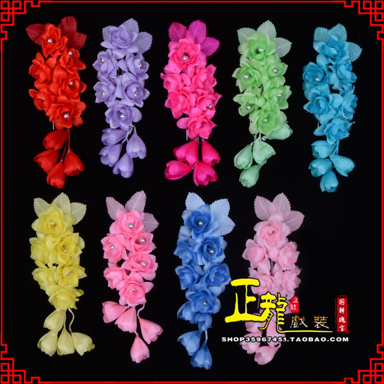 晋安鬓花头饰小花头花 真丝绢花
