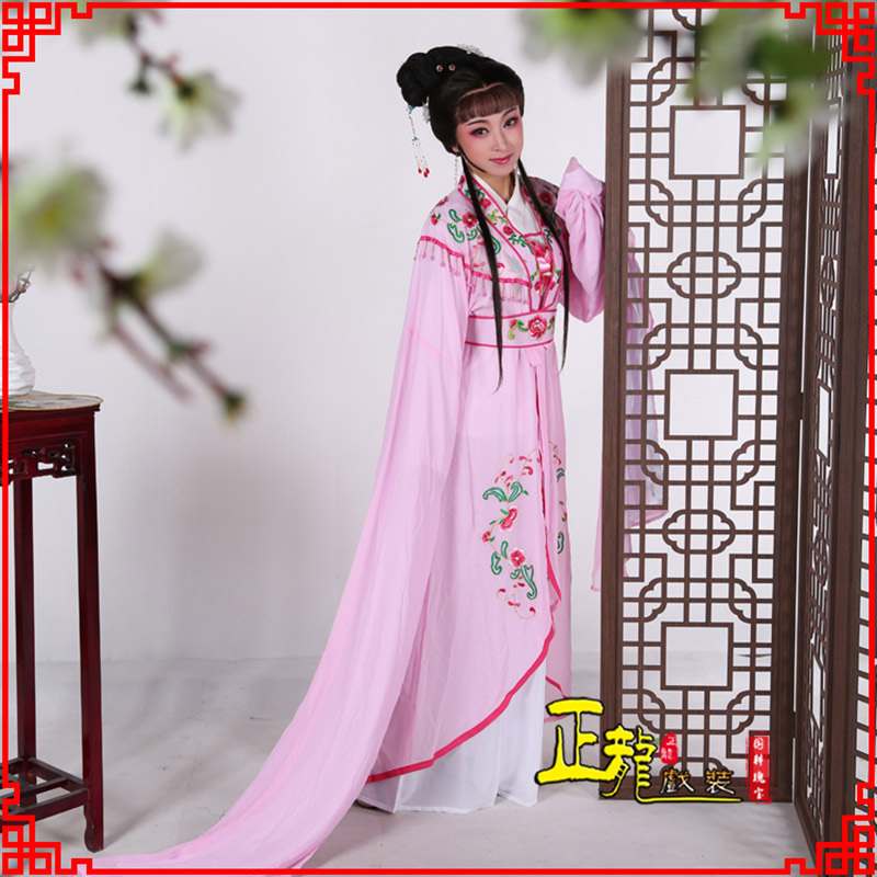 晋安花旦黄梅戏服古装戏服水袖戏剧假云肩长披