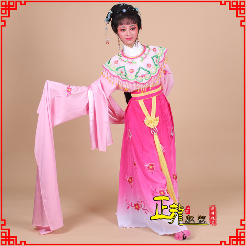 晋安水袖青衣练功花旦服 梅花古装衣